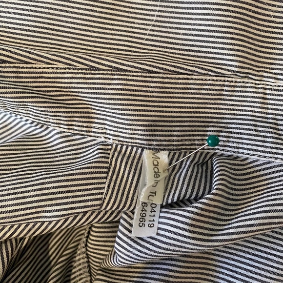 Otto Kern Grey and White Stripe Blouse Size 2 - Picture 8 of 10